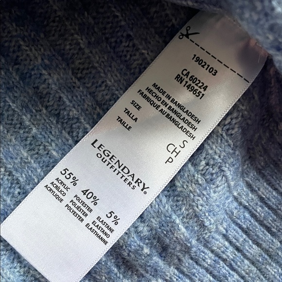 Blue Cable Knit Sweater - Picture 8 of 8